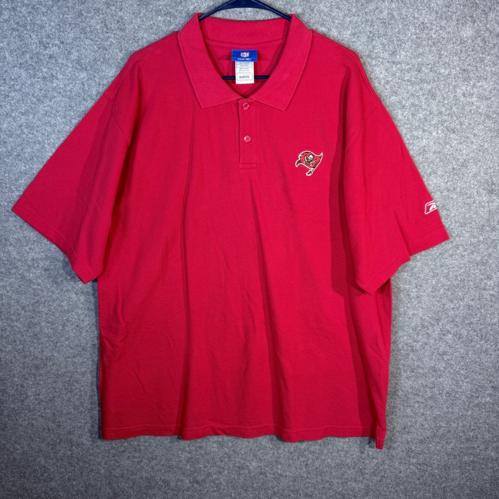 Reebok NFL Tampa Bay Buccaneers Red Polo Shirt XLG EG TG Men